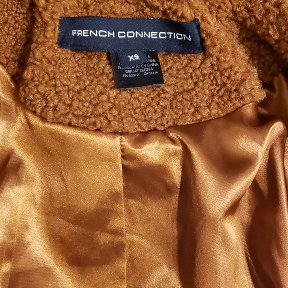 French Connection Walker Teddy Coat XS - Picture 6 of 8